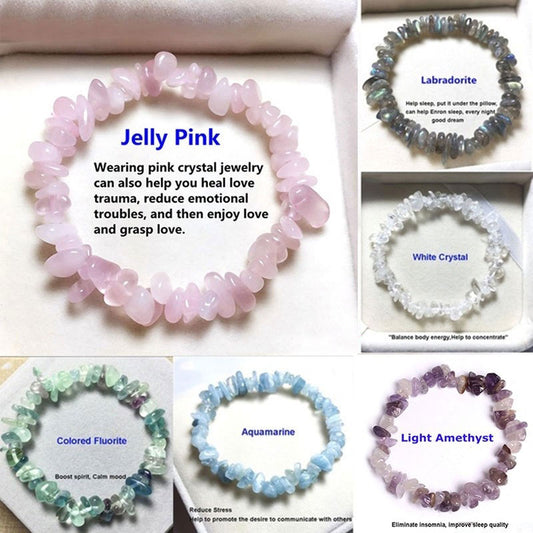 Natural Pink Quartz Crystal Bracelet